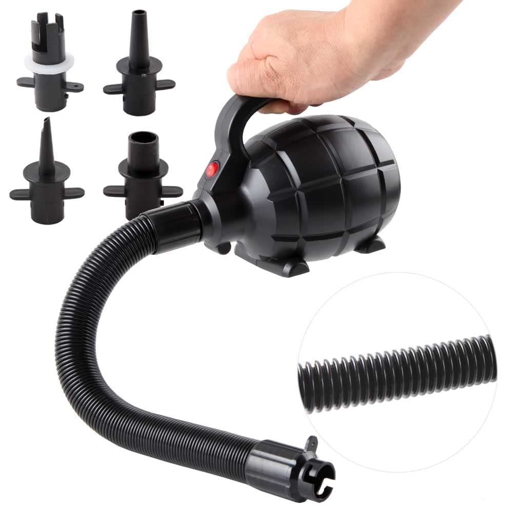 Electric Pump AC 220-240V 600W 1600 L/min High Power Electric Air Pump Automatic 2 in 1 Quick-Fill Inflator Deflator with 4 Sizes Nozzle for Air Mattress Air Bed Paddling Pool Swimming Ring