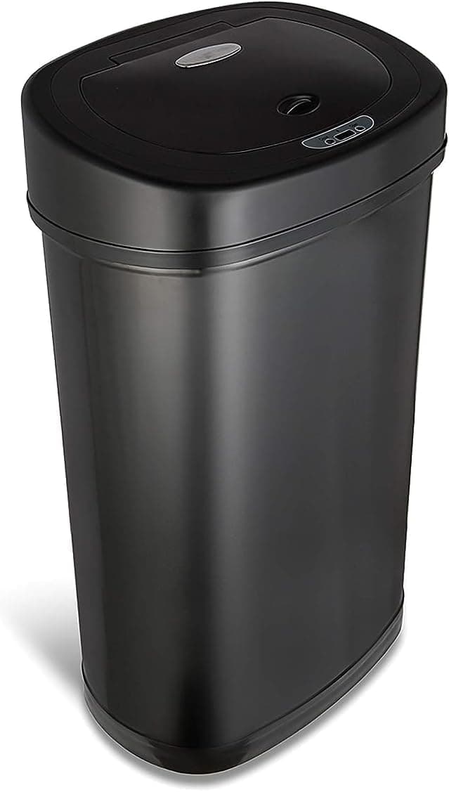 DZT-50-9BK The Original Automatic Motion Sensor Trash Can, 13.2 Gal. / 50 L., Black