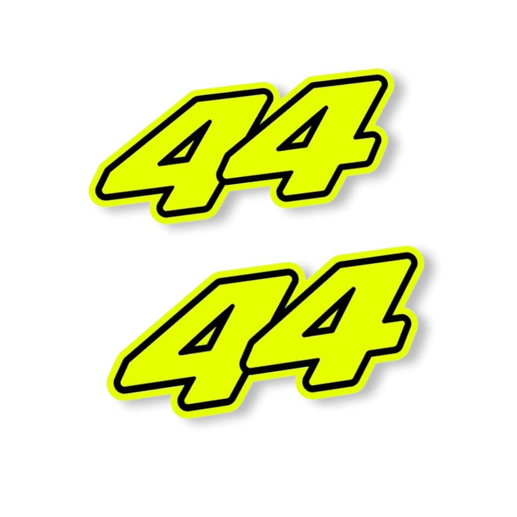 Lewis Hamilton Sticker Car 44 2022 F1 Formula 1 Fluorescent Yellow