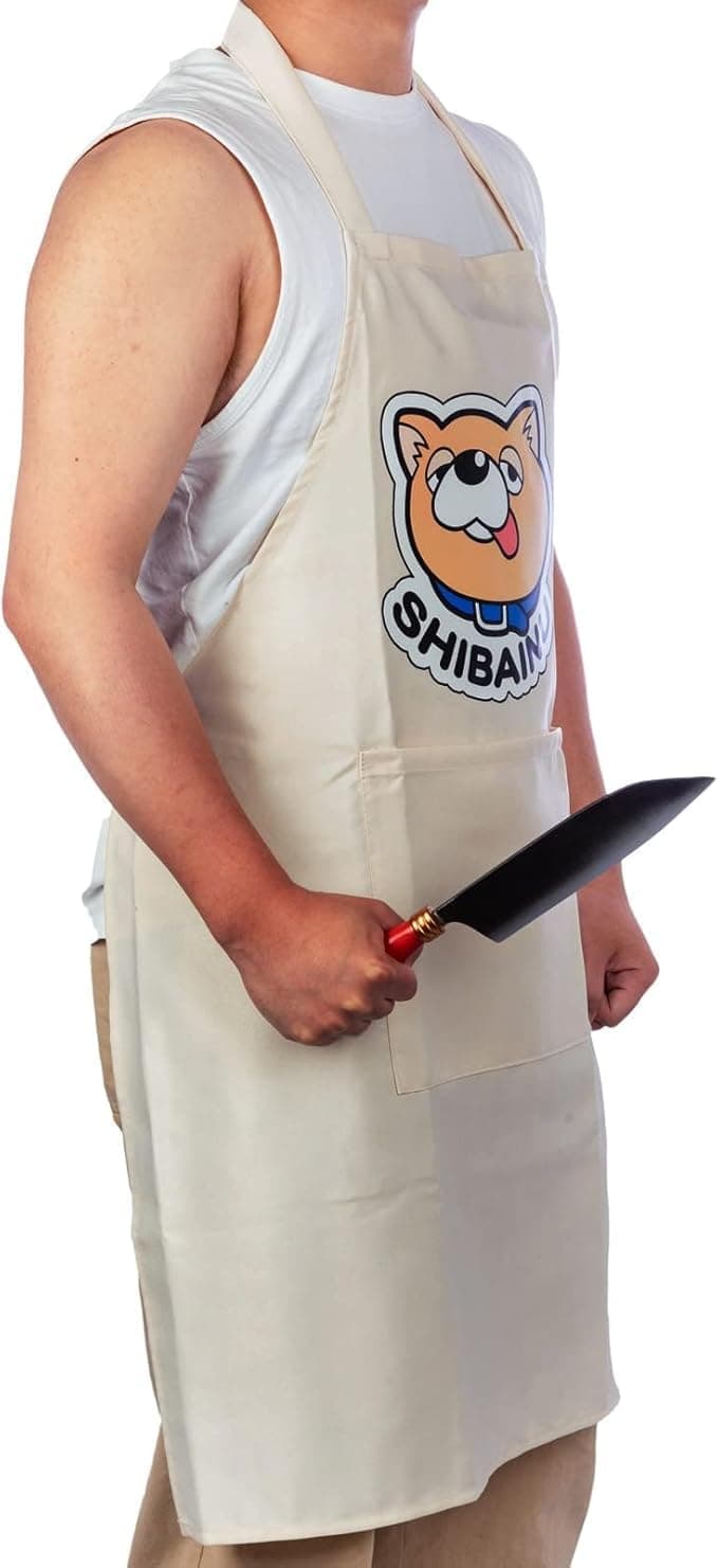 Evere The Way of the Househusband Apron - Anime Gokushufudo Cute Shiba Inu Printed Cooking Cosplay Costume