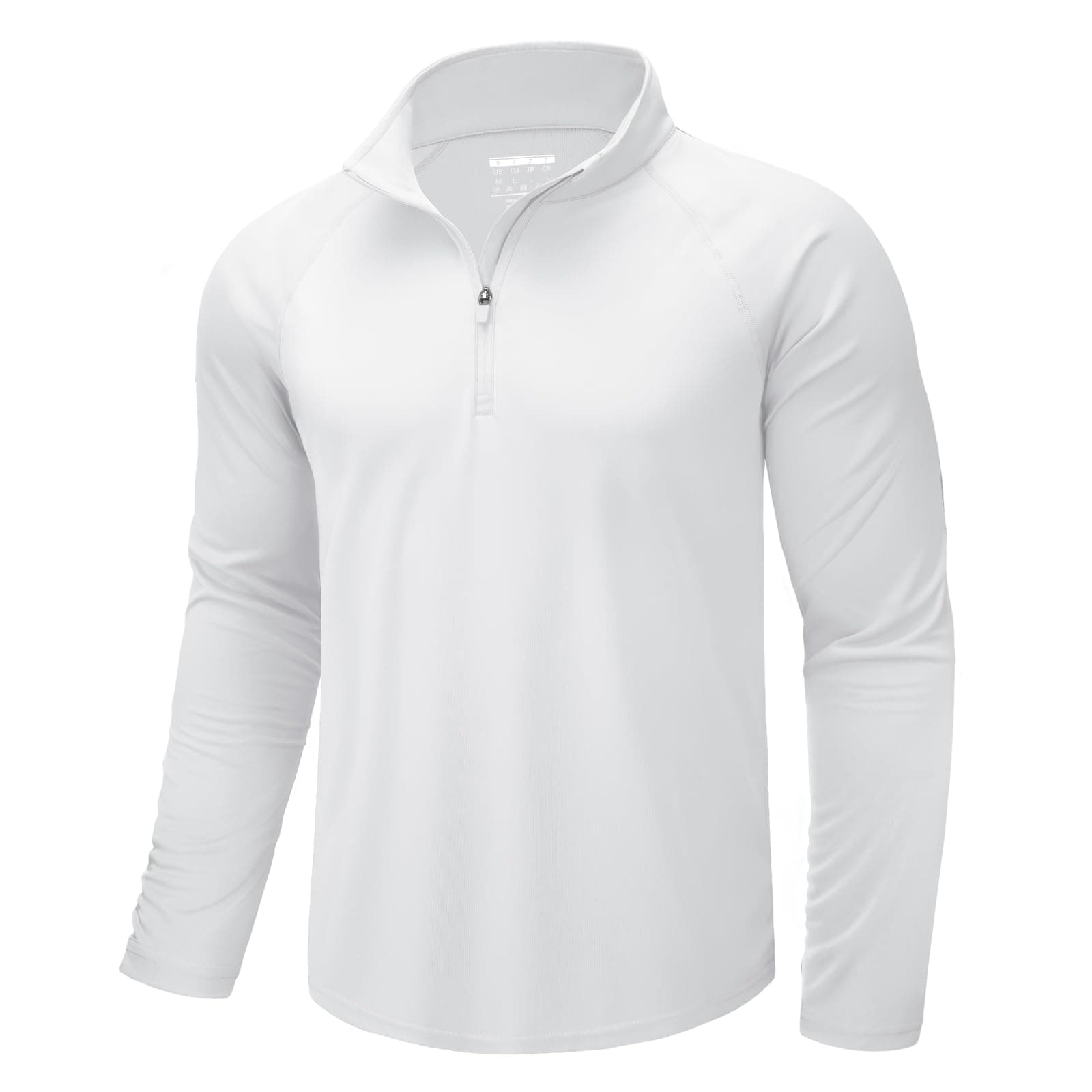 Men's Long Sleeve 1/4 Zip Shirts Sun Protection Pullover UPF 50+ Rash Guard Running Lightweight T Shirt