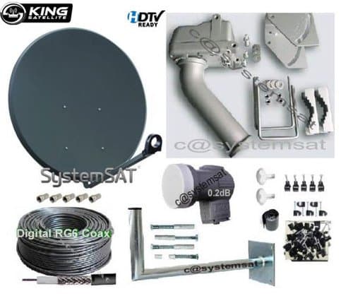 1.1m MOTORISED SATELLITE DISH DiSEqC 1.2 MOTOR + 0.1dB LNB - 110cm (Budget)