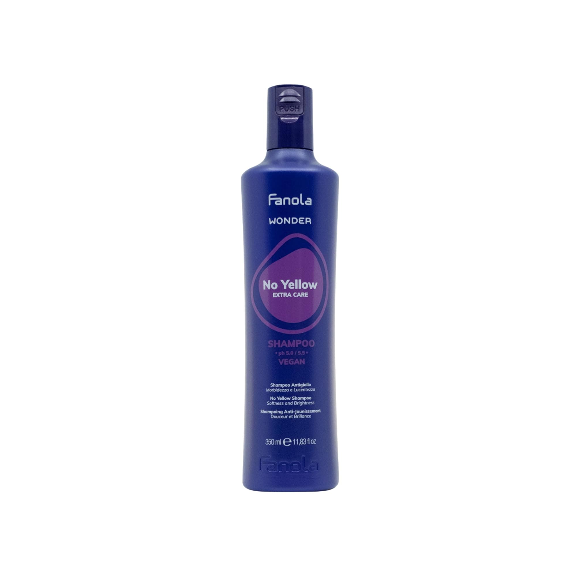 Wonder, Anti-Yellow Shampoo for Blonde, Lightened, Bleached or Grey Hair, Neutralizes Yellow Tones with Toning Action Leaving Hair Softer and Shiner, 350ml
