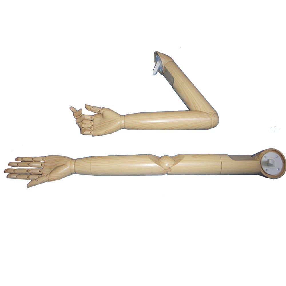 Kukin Flexible Joints of Mannequin arms and Hands (Male arm, Natural Wood Color)