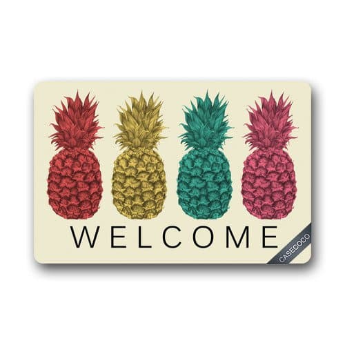 Colsprint Custom Pineapple Fruit Doormat Cover Rug Outdoor Indoor Floor Mats Non-Slip Machine Washable Decor Bathroom Mats