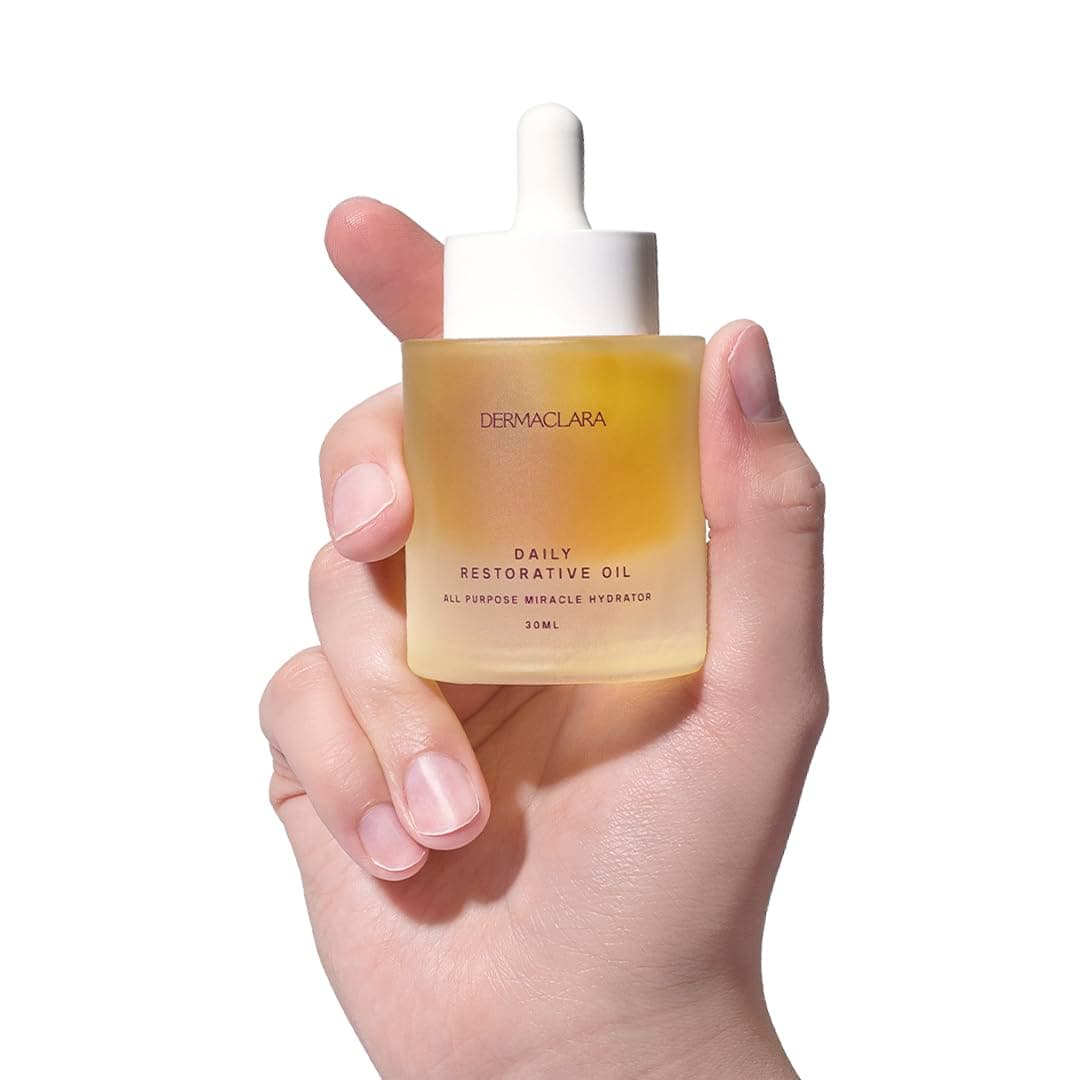 DermaclaraDaily Restorative Oil - Face Oil for Women & Men with Jojoba Oil, Hydrating and Anti Aging with Nourishing Superfoods, Overnight Moisture for Youthful Glow - 30 ml