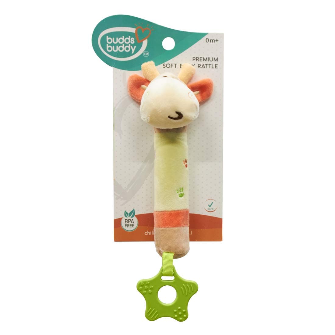 Buddsbuddy Premium Soft Baby Rattle(Poo Sound) Multi Color, BB9011