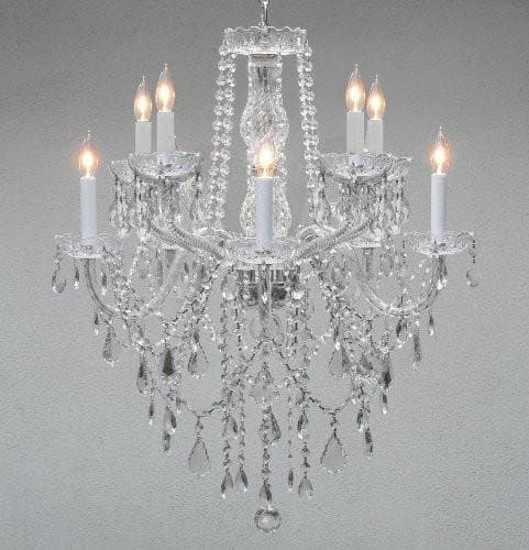 Chandelier Lighting Crystal Chandeliers H 30" W 24" 10 Lights!