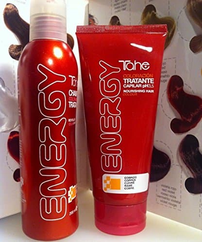 Tahe Energy Nourishing Hair Color Copper Ph 3.5 150ml Plus Energy Shampoo Copper 200ml