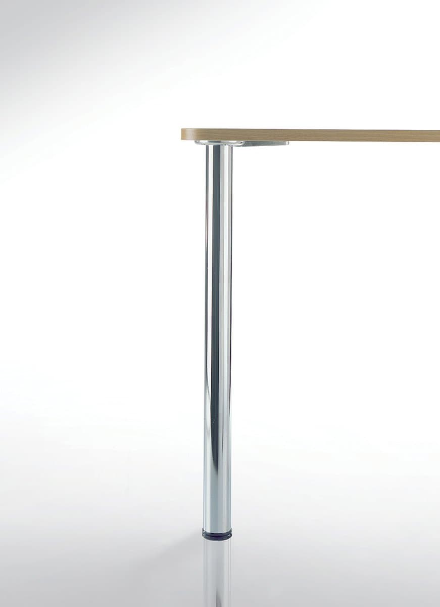 PMI Prisma Adjustable Table Leg Brushed Steel