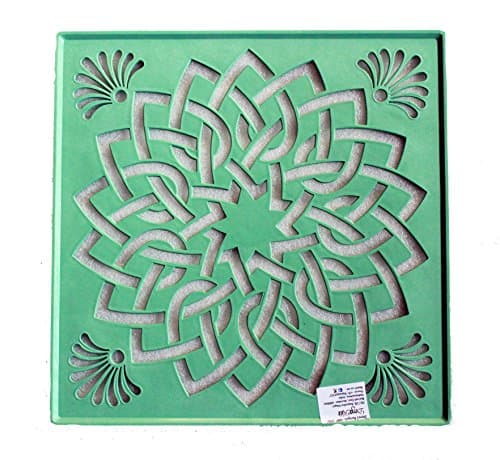 DivyaKala Powder rangoli /Plastic Big 5/ Rangoli Stencil/ Home decor (Dk05, 30.5 Cm X 30.5 Cm, Colors May vary)