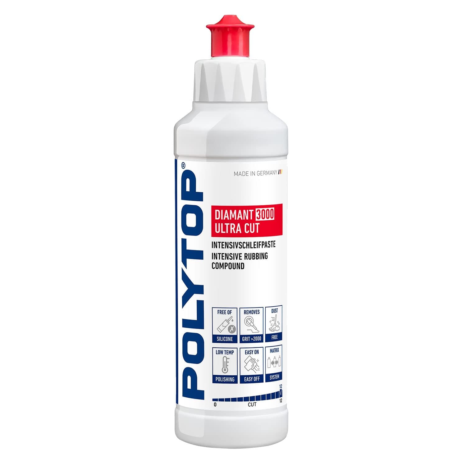 Polytop Diamond Ultra Cut 3000 Intensive Abrasive Paste Abrasive Paste Polish 250 ml