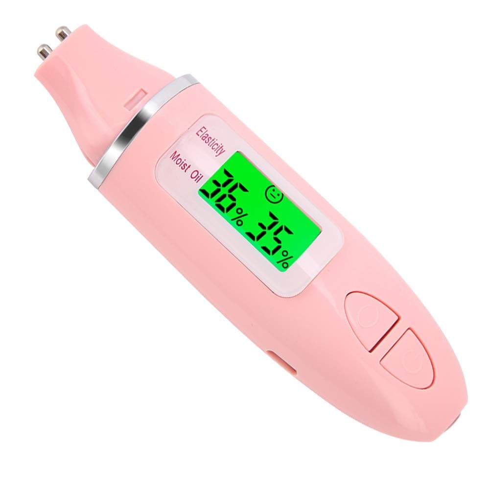 Portable Skin Moisture Meter, Digital Analyzer Machine Precision Oil Sensor with Digital LCD Display Skin Care Device for Traveling Home Beauty Salon Gift Girls Women