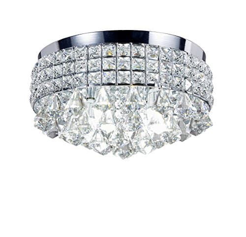 MonaLisa Gallery Ceilling Flush Mount Chandelier Fixture, Chrome Finish, MG-103/X-4L W13.5xH30-Silver