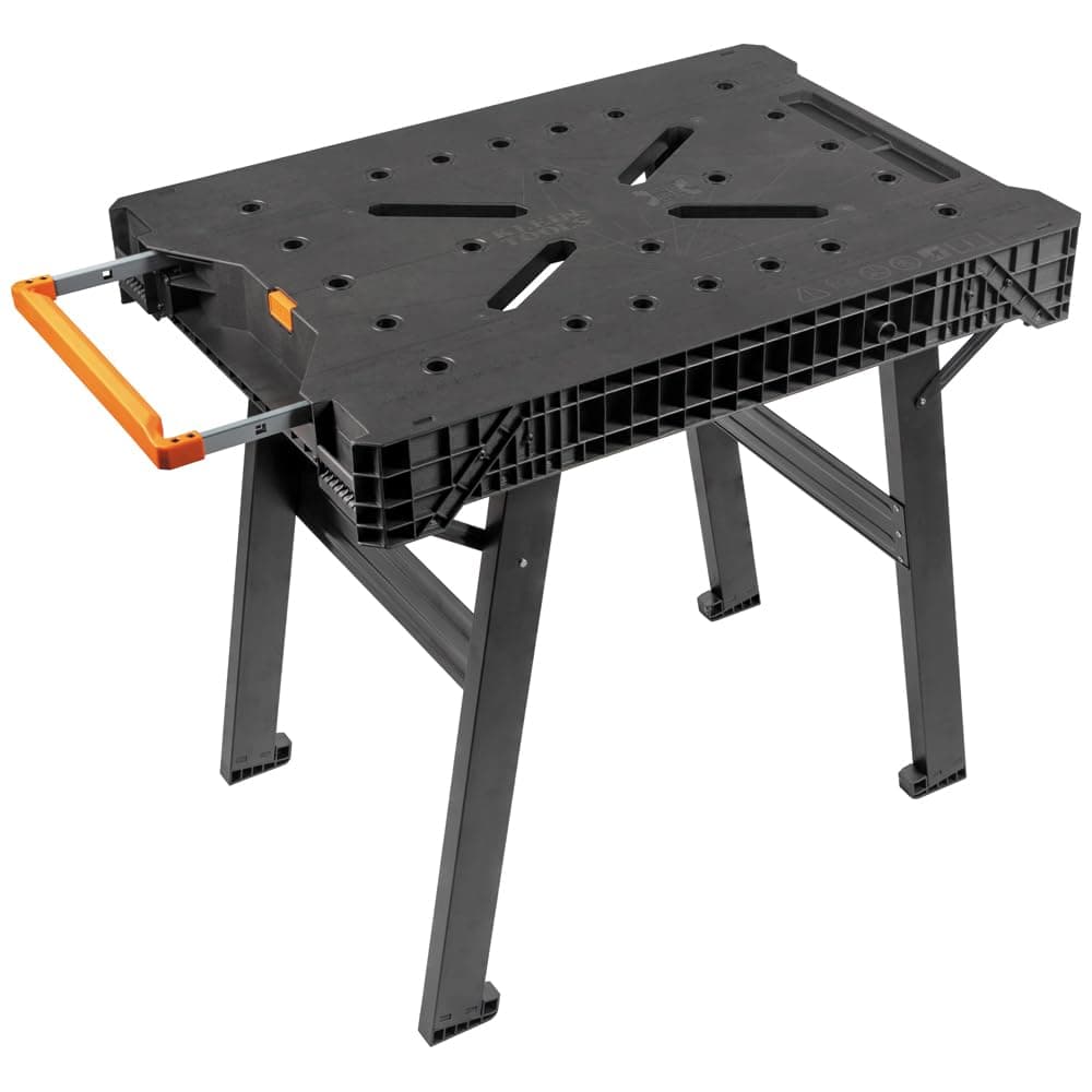 Klein Tools 54410MB MODbox Work Bench, Folding Work Table, Lightweight Portable Workstation, 1000-Pound Capacity, 39.25 x 23.75 x 30.9-Inch, Compatible with MODbox Rail System