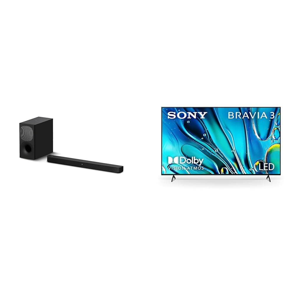 85 Inch 4K Ultra HD TV BRAVIA 3 LED Smart Google TV with Dolby Vision HDR and Exclusive Features for Playstation®5 (K-85S30), 2024 Model & Sony HT-S400 2.1ch Soundbar