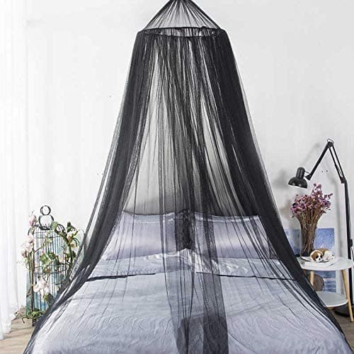 MORDEN MS Mosquito Net Bed Canopy for Girls,Dome Mosquito Netting, King Canopy Bed Curtains Queen Size from Ceiling,Bed Tent Twin Girls Canopy Bed Decor for Baby Crib,Kid Bed and Adult Beds (Black)