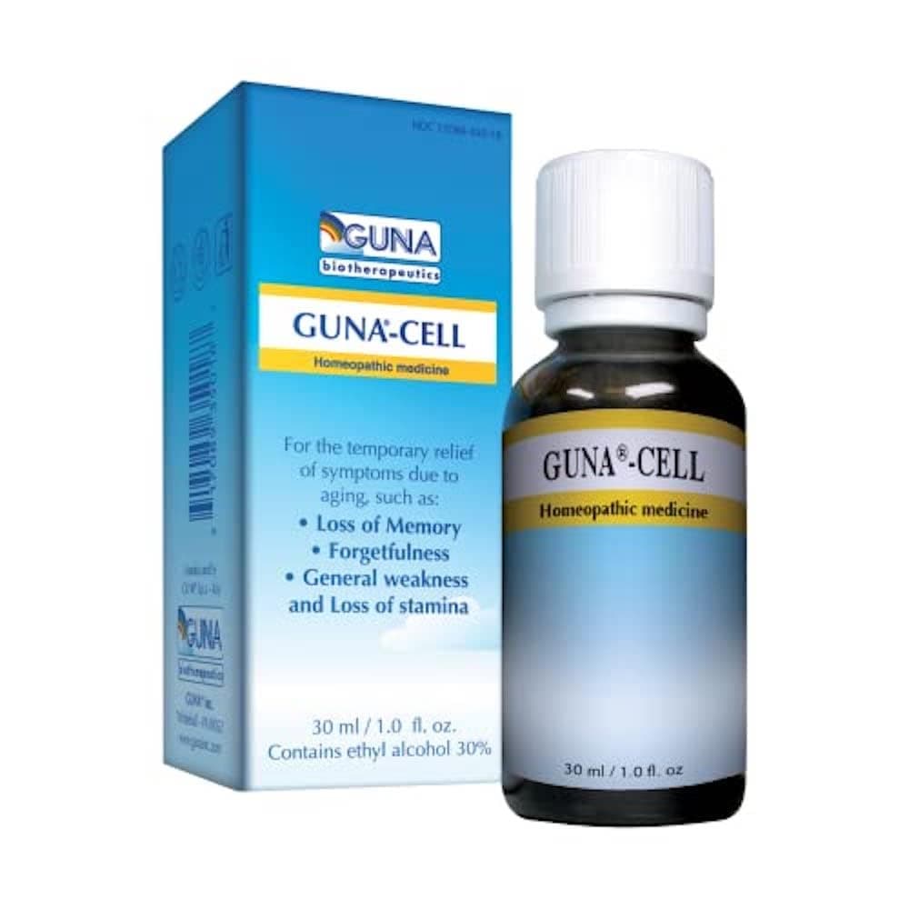 Guna Cell Homeopathic Provides Temporary relief of signs of aging and fatigue, such as: general weakness and forgetfulness. - 1 Ounce