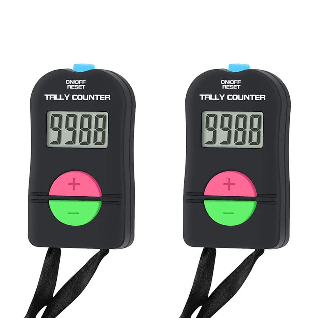 Beikalone Digital Small Golf Sports Counter, Hand Tally Counter, Electronic Add/Subtract Manual Clicker, 2 Pieces