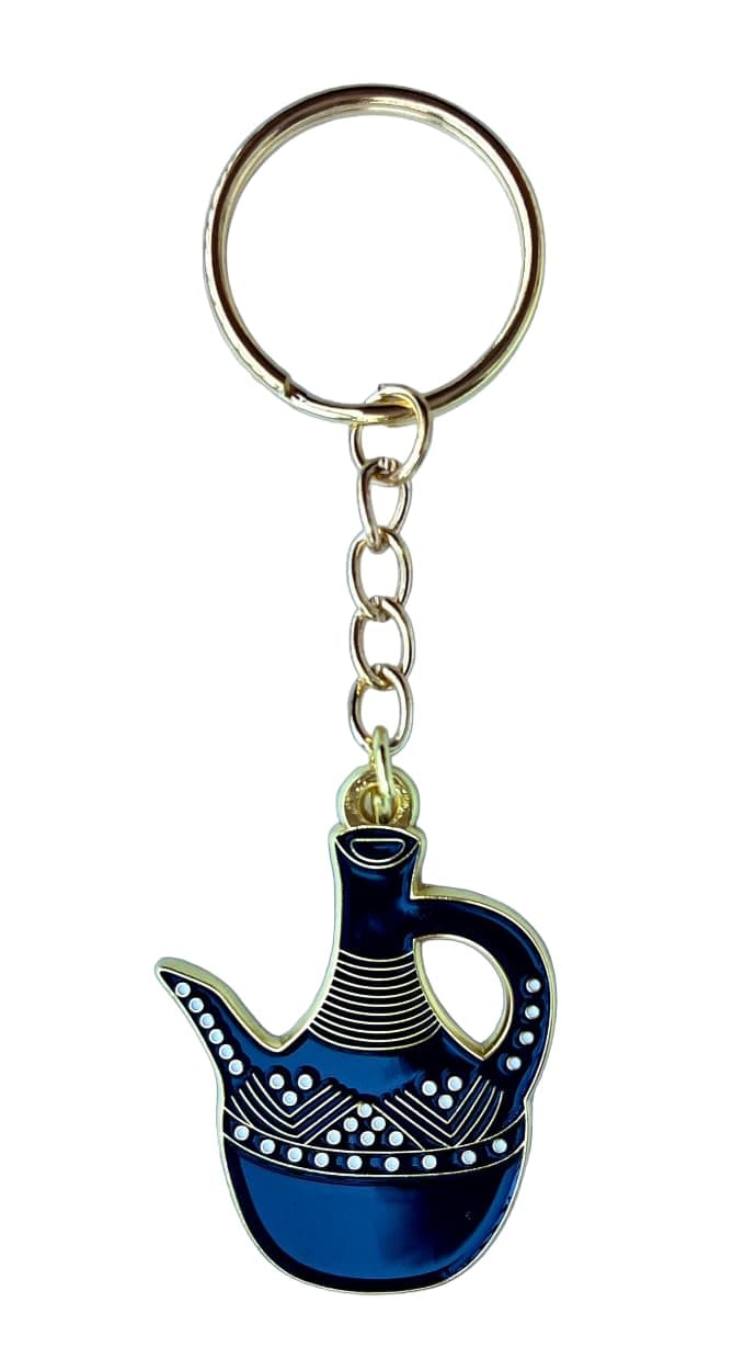 habesha Jewelry Ethiopian Eritrean Jebena Teapot Gold Key Chain Key Ring Women Men African Showing Jebena Teapot, Gold, Universal