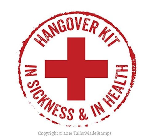 Hangover Kit Rubber Stamp