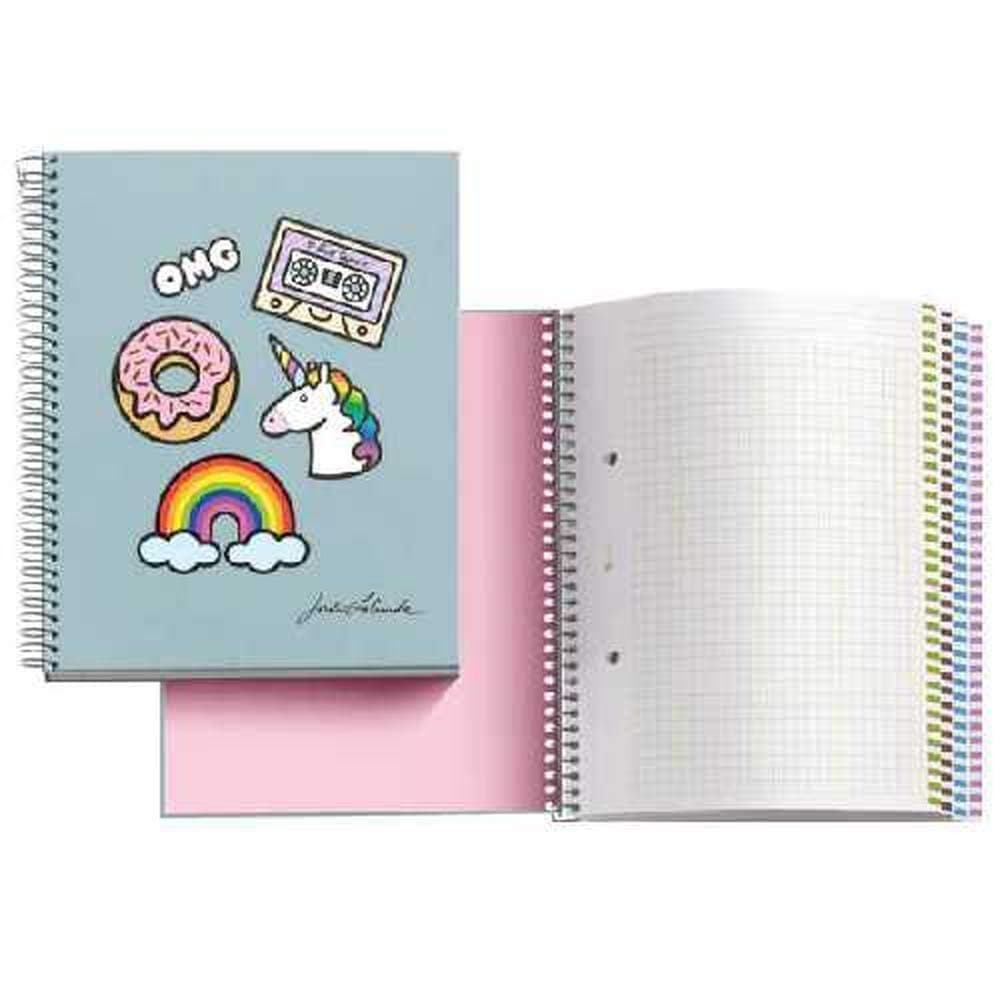 Michellius 47087 Ring Notebook, A5, Grid, Jordi Stickers