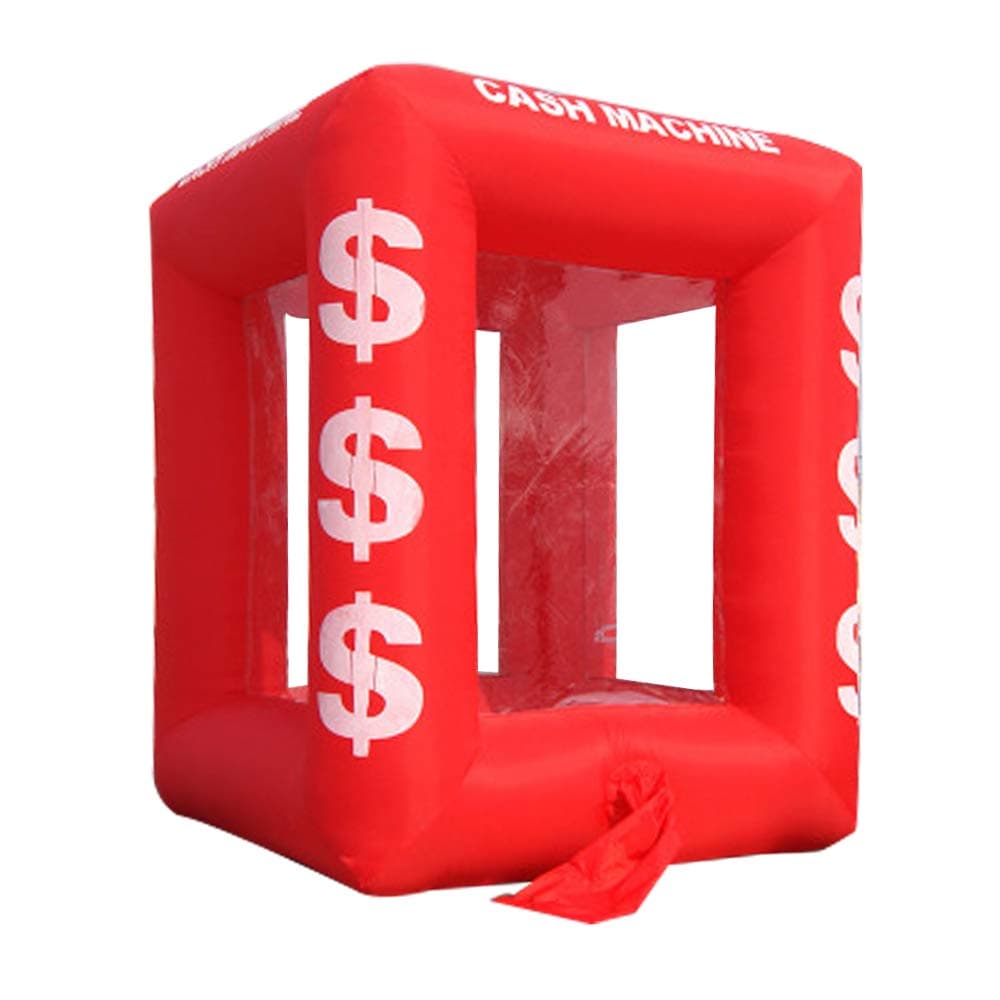 87 Inch Inflatable Cash Cube Money Grab Machine Advertising with Blowers (Grab Money Machine with 2 PCS Blowers)