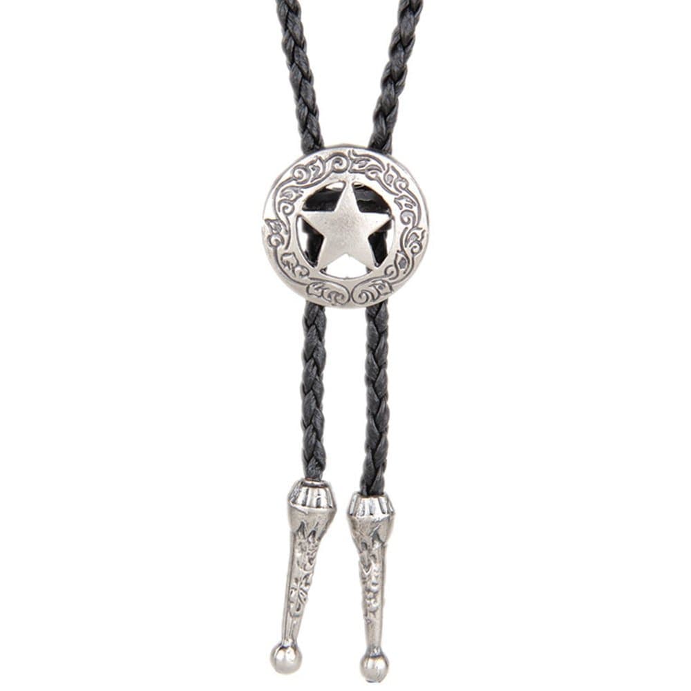 Men's Cowboy Antique Western Bolo Tie Stainless Steel Necktie