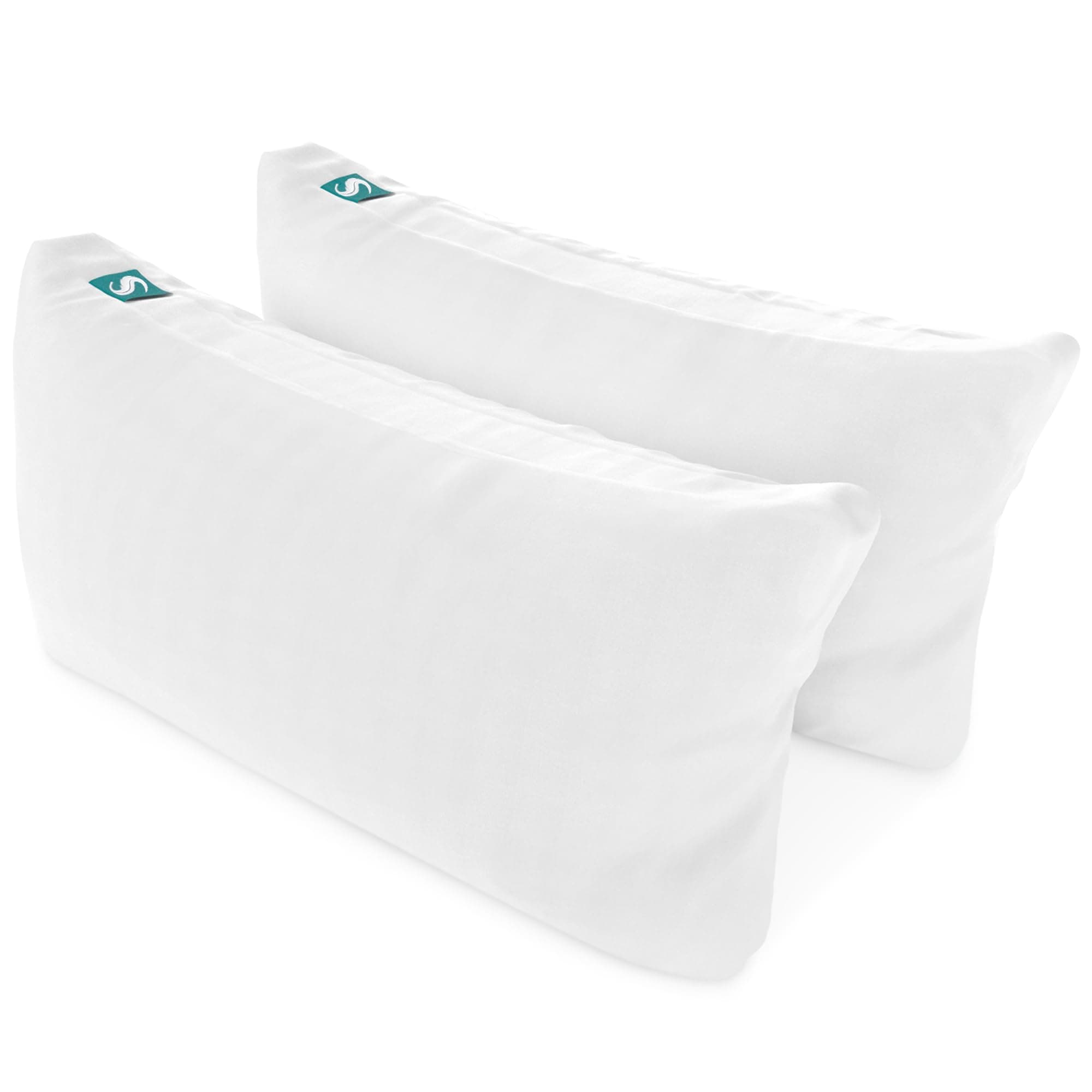 Sleepgram 2-Pack Cooling Bed Pillows & Removable Cover for Sleeping Sets, King Size - Adjustable and Washable Bedding Pillow Set for Comfortable Sleep