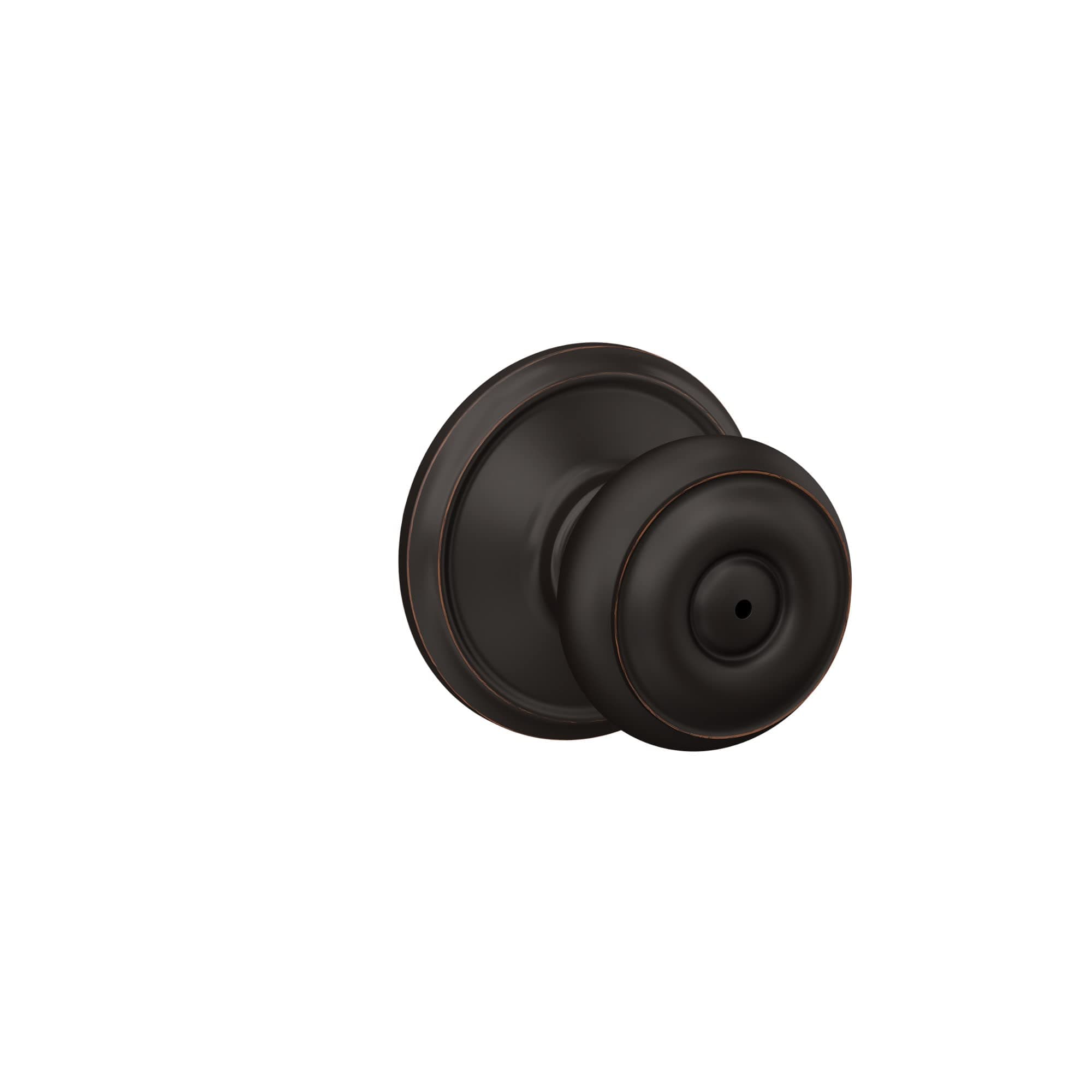 SCHLAGEF40 V GEO 716 Georgian Door Knob, Bed & Bath Privacy Lock, Aged Bronze