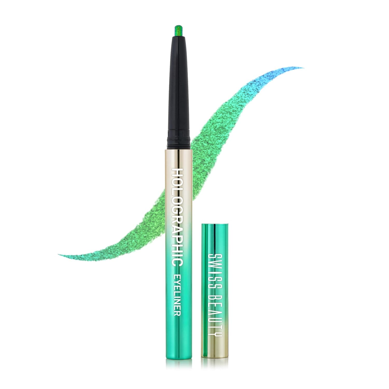 Holographic Shimmery Pencil Eyeliner | Waterproof, Smudge Proof, Long Lasting Pencil Eyeliner With Easy Application | Shade- Coloured Earth, 0.2G, Multicolor