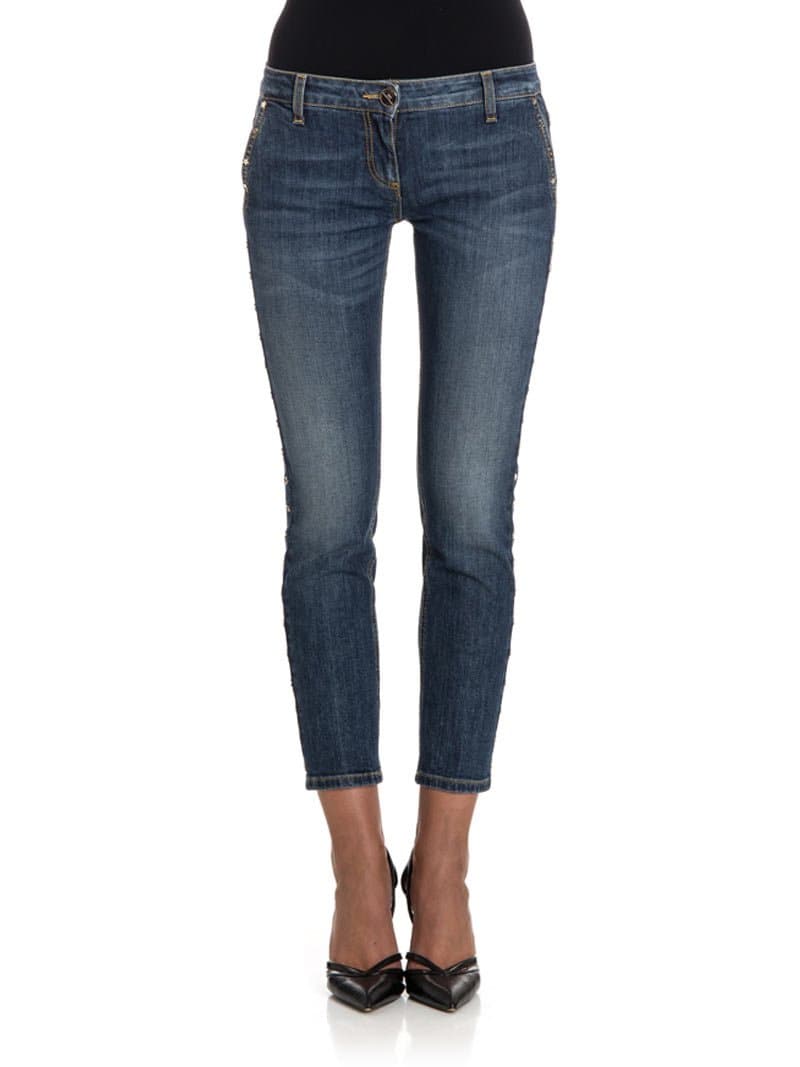 Elisabetta Franchi Women's PJ16J76E2139 Blue Cotton Jeans