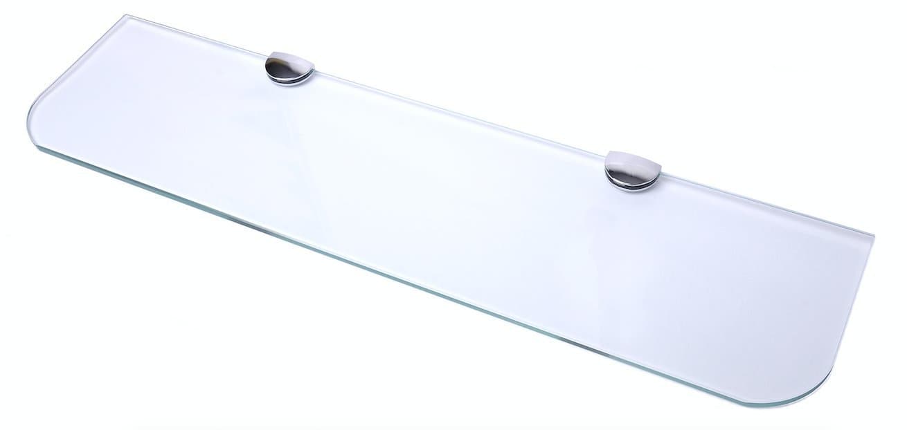 600mm (24 inches) by 150mm (6 inches) glass shelf for bathroom, kitchen bedroom
