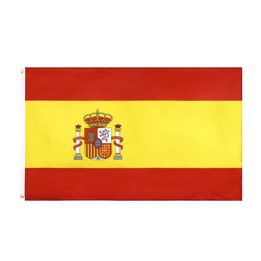 ANJOR Spain Flag 3x5ft - Spainish National Flags with Brass Grommets 3x5 Foot