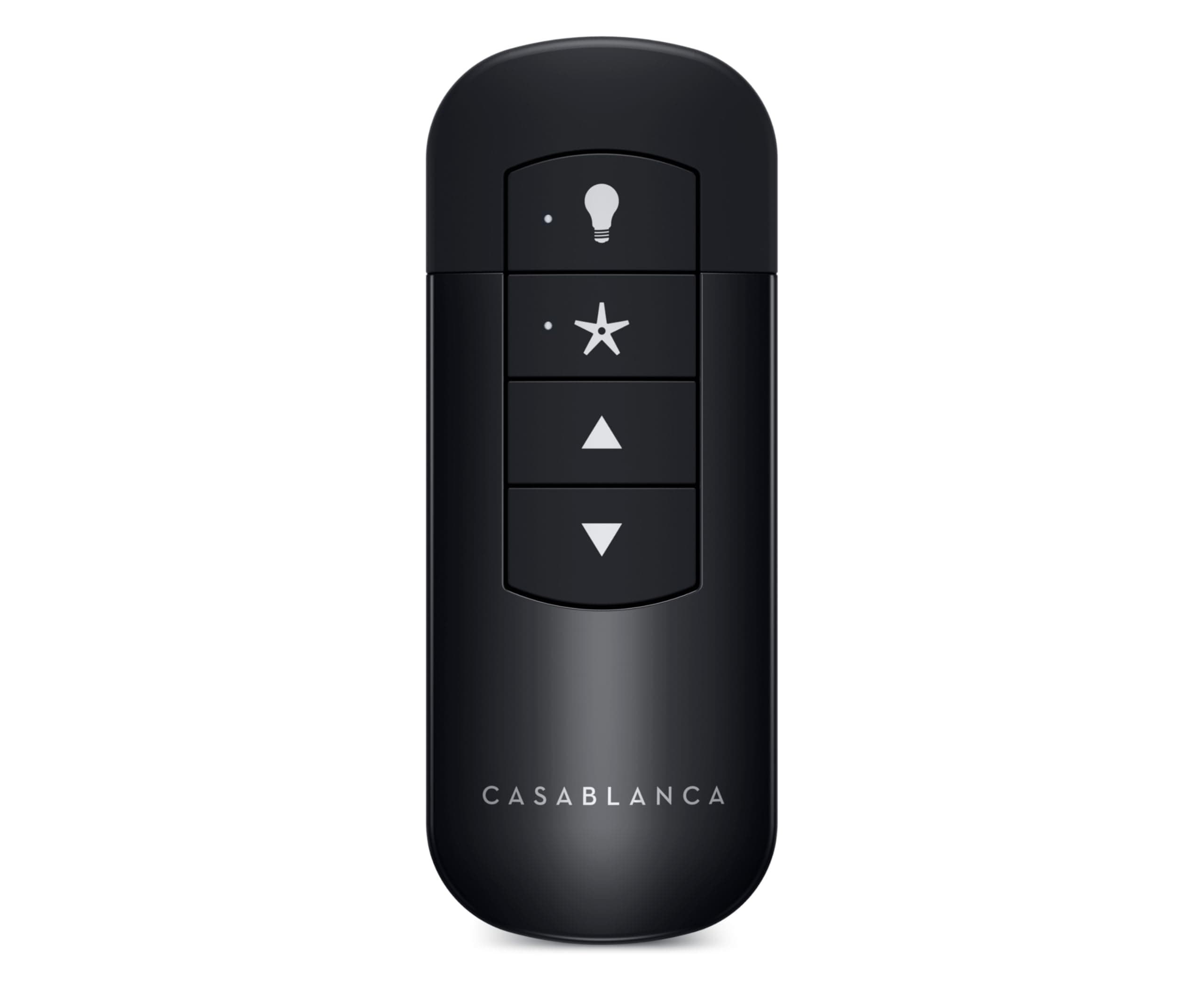 Handheld Remote Control - Casablanca & Hunter Ceiling Fan Remote Replacement, Controls 4 Speeds & Full Range Light Dimming, Wireless, Includes Wall Mount Holder - 99198, Black