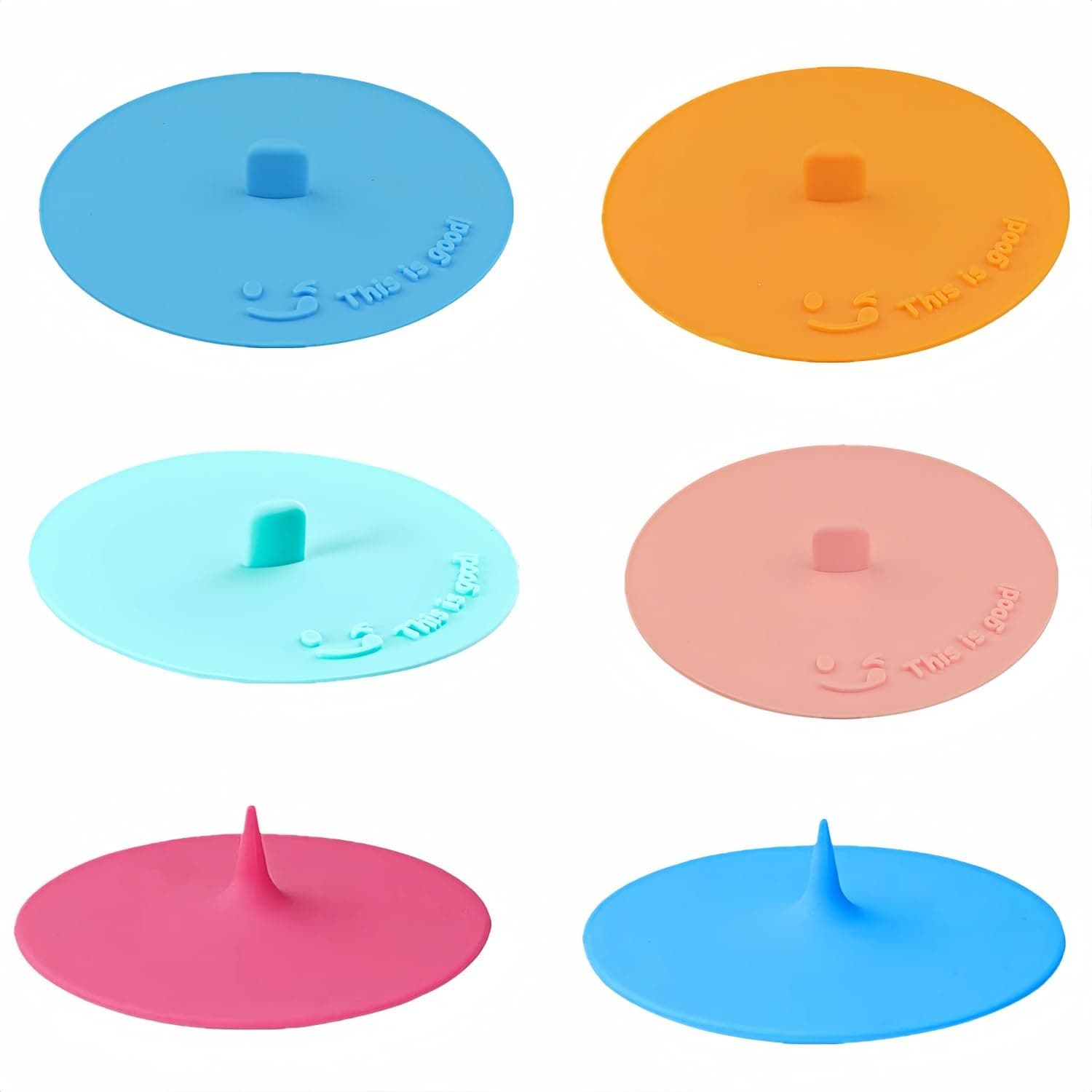 6 Pcs Silicone Cup Lids,Silicone Cup Covers Lids Anti-dust Airtight Seal Lids for Mugs,Drink Cups,Glass Cup,Coffee Cups