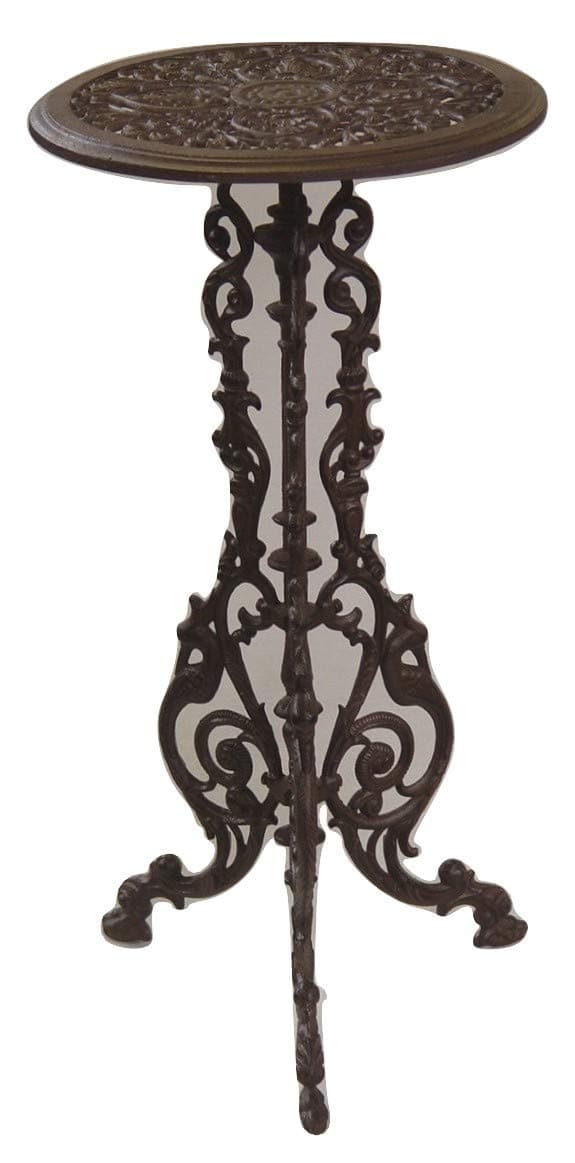 Garden Table Coffee Table Country House Cast Iron Brown Height: 69 cm