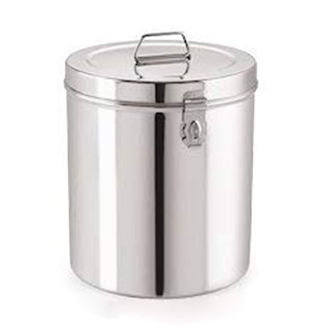 Satyaki Steels Stainless Steel Storage Canister Tin with Lock Option (5 LTR Silver)