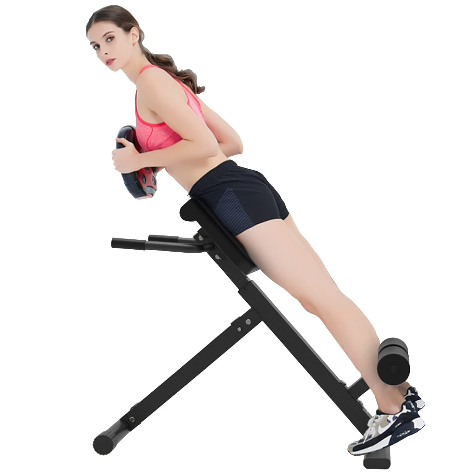 MAGJI Multi-Function Indoor Roman Chair/Hyperextension Bench, Sports Stretching Stool for Strengthening Abs Biceps Hamstring, Core Exercise Machines