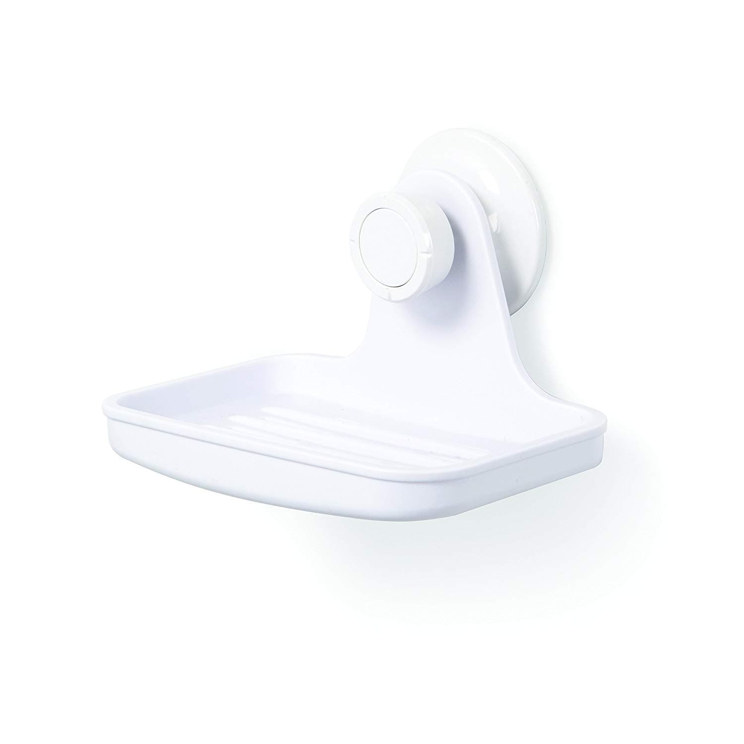 Flex Shower Soap Dish with Patented Gel-Lock Technology Suction Cup, 9.7539999999999996 x 12.497 x 7.62 cm, Wh, White, 1004433-660