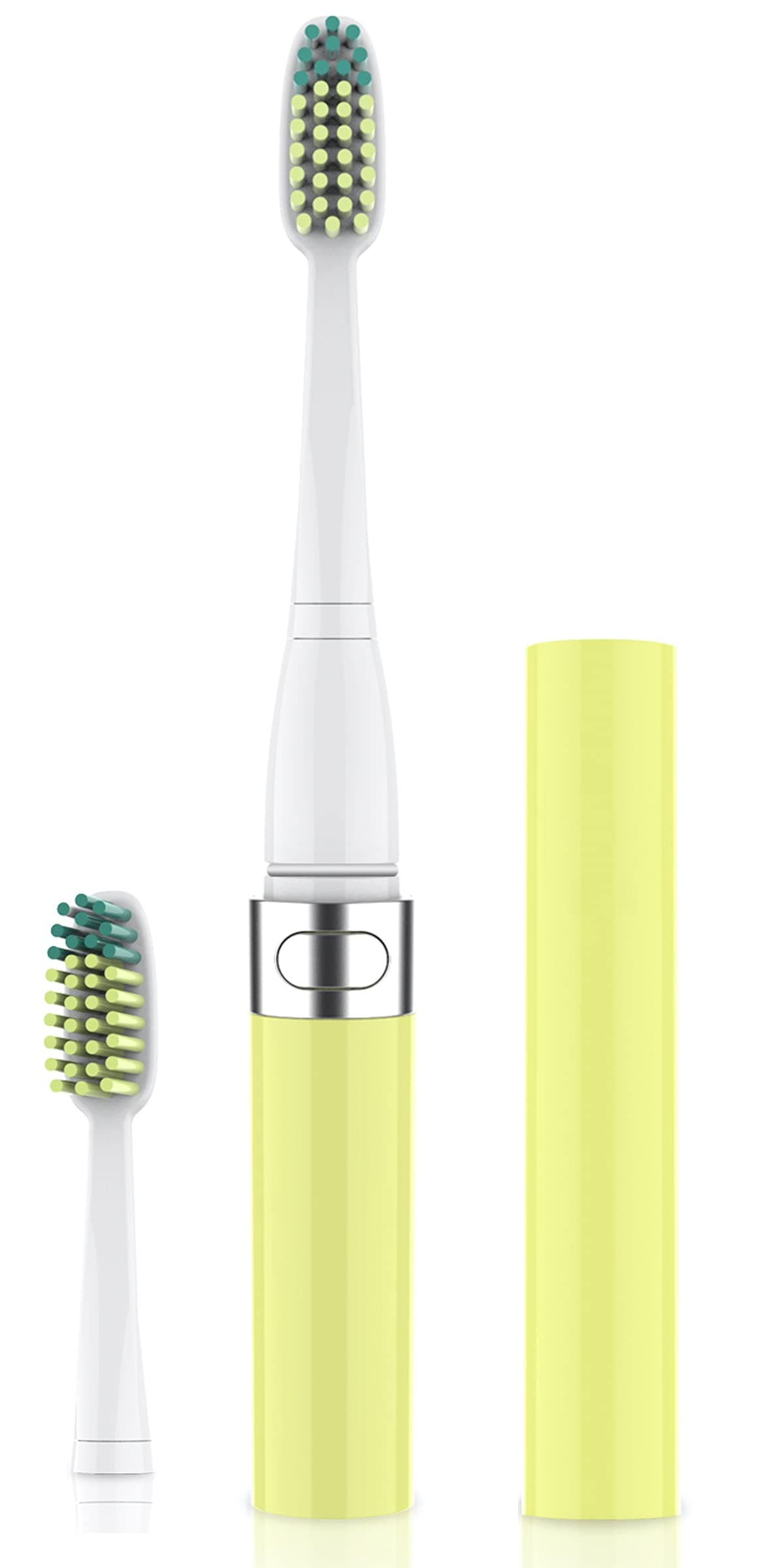 Voom Sonic Go 1 Series Travel Electric Toothbrush | Travel Toothbrushes - Battery Operated Toothbrush for Adults & Kids, Dentist Recommended Toothbrush, Portable w/ 2 Minute Timer (Yellow)