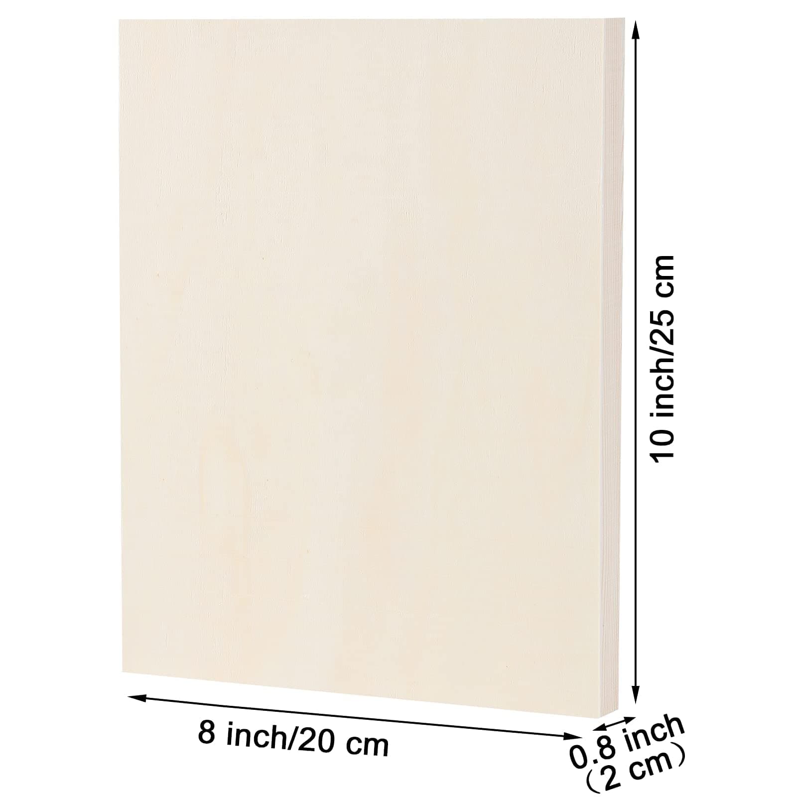 ADXCO 8 Pack Wood Panels 8 x 10 inch Wooden Canvas Board Unfinished Wooden Panel Boards for Painting, Arts, Pouring Use with Oils, Acrylics