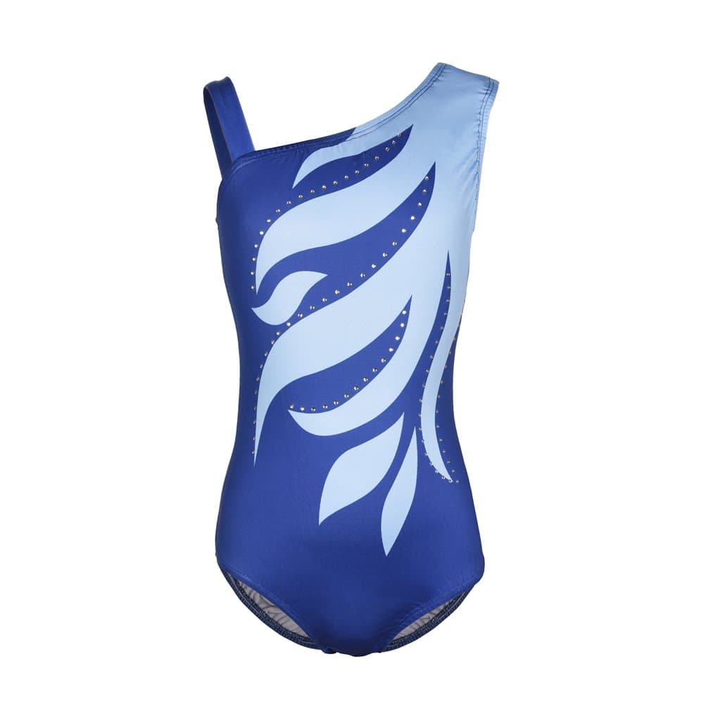 SanReachGirls Flame One Cold Shoulder Athletic Dance Gymnastic Leotards Bodysuit Outfit