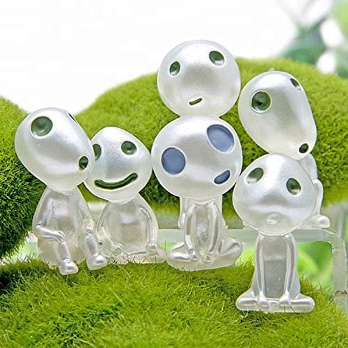 Princess Mononoke Kodama (Tree Spirit) 6 Piece Glow-in-The-Dark Set