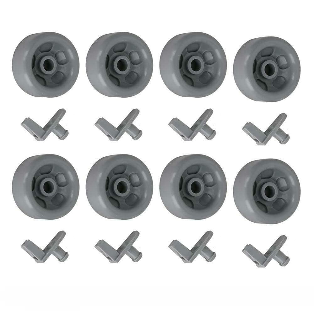 Pack of 8 WD35X21041 Durable Dishwasher Lower Rack Roller & Axle Replacement for GE Dishwashers Replaces WD12X10107 WD12X10126 WD12X10136 WD12X10261 WD12X10277 AP5986366