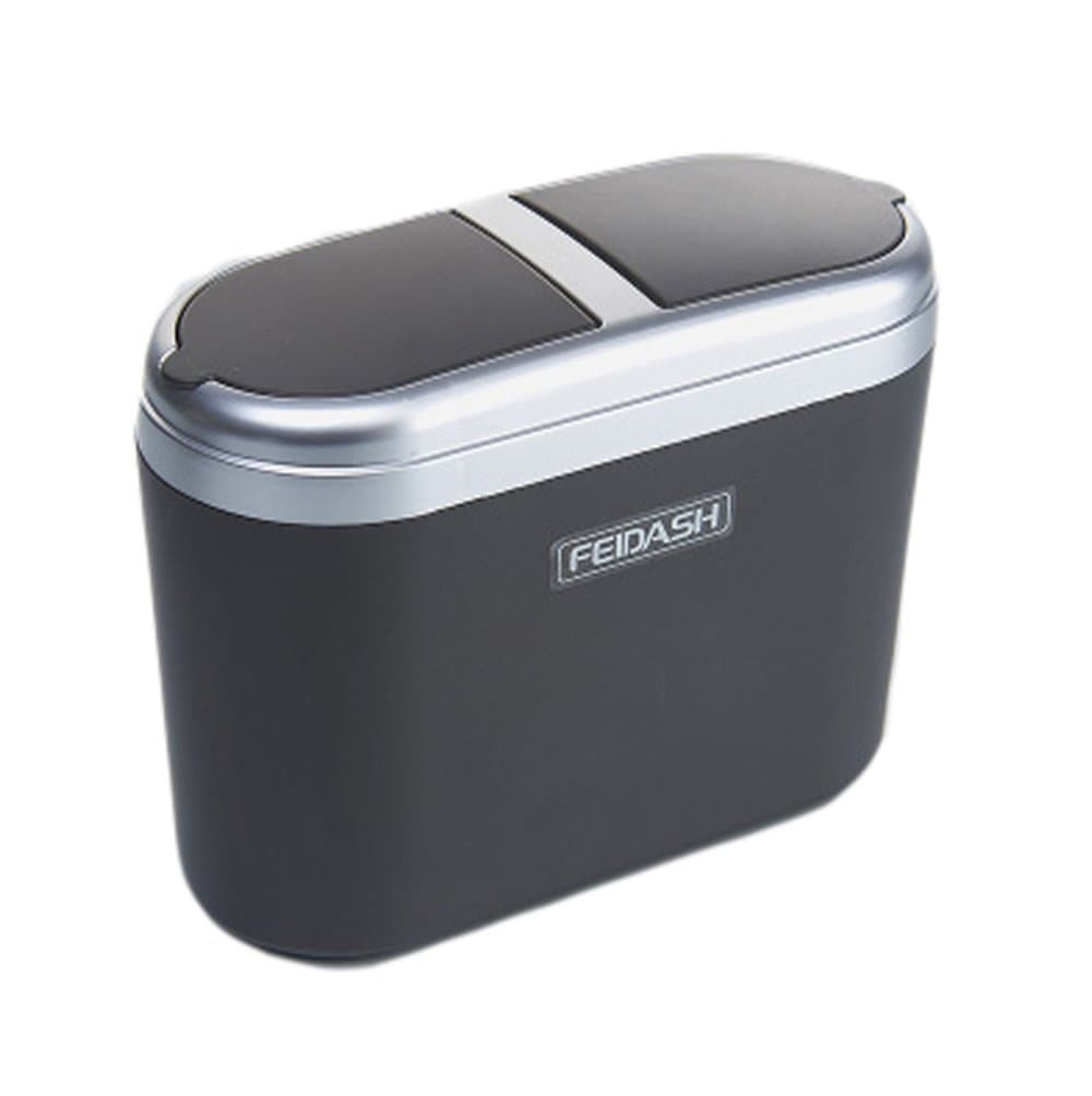 Car Trash Can Top Estore Multi-Functional Hang Mini Environmental Rubbish Can (Silver)