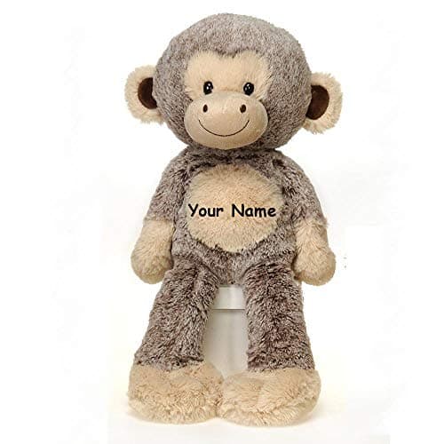 Fiesta Toys Personalized Fuzzy Folk Harold Monkey Plush Stuffed Animal Toy - 16 Inches