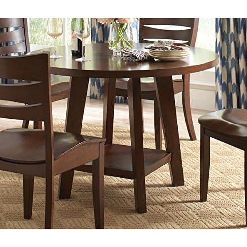 Brown Round Dining Table