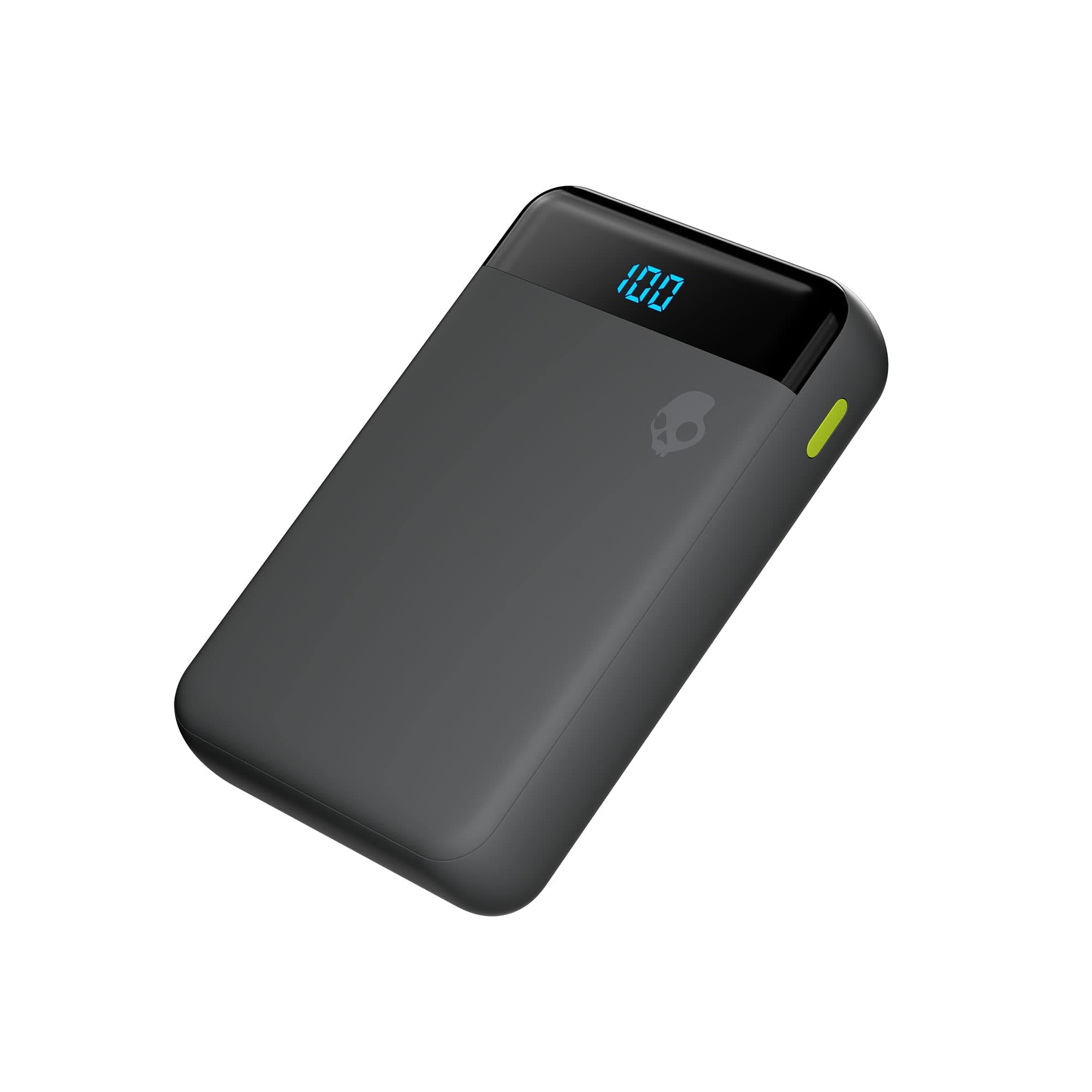 Skullcandy Fat Stash 2 Portable Charger, 10000mAh Power Bank with 20W USB C Fast Charging Port and 2X 18W USB A Charging Ports, Bonus USB A to Micro USB/Type C Dual Charging Cable - Grey/Yellow