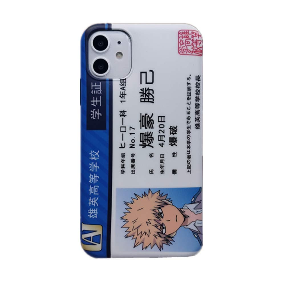 for iPhone 11 Case Cover, Japan Anime My Hero Academia Midoriya Bakugo Case Name Card Silicone Soft Phone Case Back Cover for iPhone 11 (Bakugo, for iPhone 11)